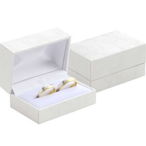 JK Box Koženková biela krabička na snubné prstene GZ-7/A1