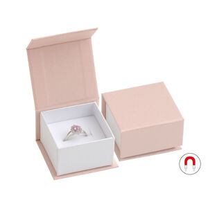 JK Box Púdrovo ružová darčeková krabička na prsteň alebo náušnice VG-3/A5/A1