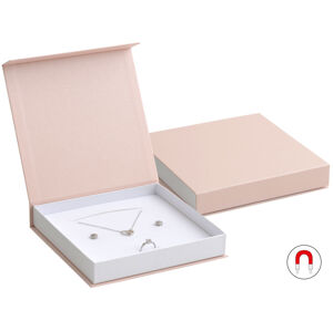 JK Box Púdrovo ružová darčeková krabička na súpravu šperkov VG-10/A5/A1