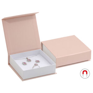 JK Box Púdrovo ružová darčeková krabička na súpravu šperkov VG-5/A5/A1