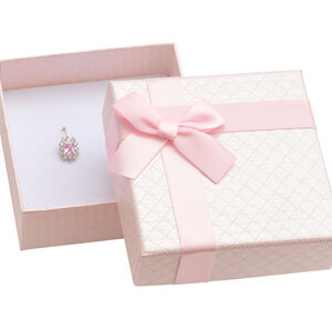 JK Box Ružová darčeková krabička na šperky AT-5 / A5