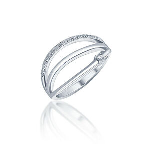 JVD Elegantný strieborný prsteň so zirkónmi SVLR0393XH2BI 52 mm