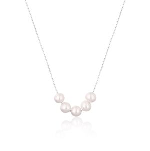 JwL Luxury Pearls Jemný strieborný náhrdelník s pravými riečnymi perlami JL0782