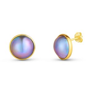 JwL Luxury Pearls Luxusné pozlátené náušnice z pravých perál Mabe JL0831