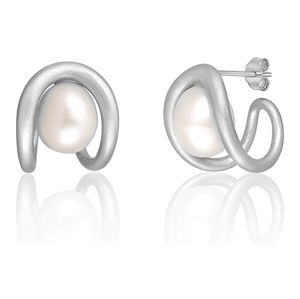JwL Luxury Pearls Módne náušnice zo striebra s pravou perlou JL0651