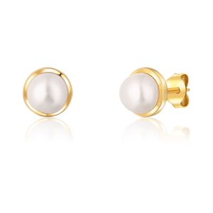 JwL Luxury Pearls Pozlátené náušnice s riečnou perlou JL0735