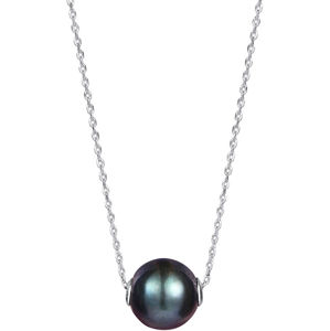 JwL Luxury Pearls Dámsky náhrdelník s pravou čiernou perlou JL0582 (retiazka, prívesok)