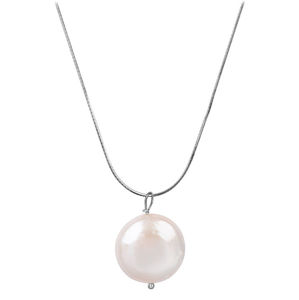 JwL Luxury Pearls Strieborný náhrdelník s pravou perlou JL0404 (retiazka, prívesok)