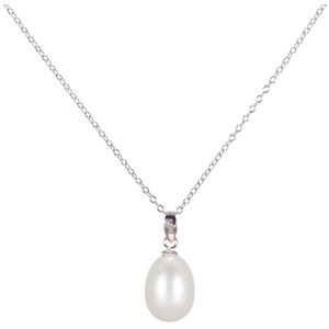 JwL Luxury Pearls Strieborný náhrdelník s pravou perlou 45 cm JL0436 (retiazka, prívesok) 55 cm
