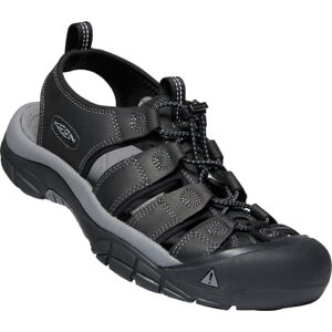 KEEN Pánske kožené sandále NEWPORT 1022247 black/steel grey 42