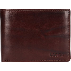 Lagen Pánska kožená peňaženka LG-2111 BRN