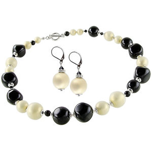 Lampglas Elegantná súprava šperkov Ultimate Beauty z perál Lampglas CQ1 (náhrdelník, náušnice)