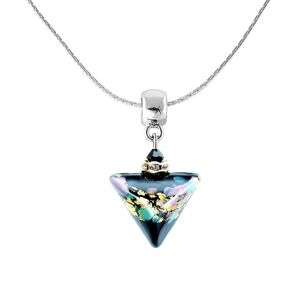 Lampglas Krásny náhrdelník Night Flower Triangle s 24-karátovým zlatom v perle Lampglas NTA3
