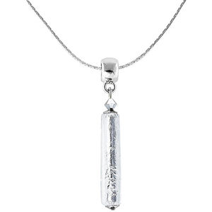 Lampglas Krištáľový náhrdelník Ice Queen s rýdzim striebrom v perle Lampglas NPR3
