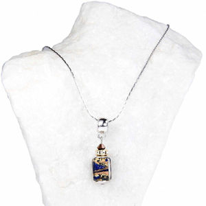 Lampglas Mimoriadny dámsky náhrdelník Queen of the Night s 24 karátovým zlatom v perle Lampglas NSA5