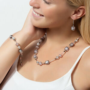 Lampglas Romantický náhrdelník Delicate Pink s rýdzim striebrom v perlách Lampglas NCU40