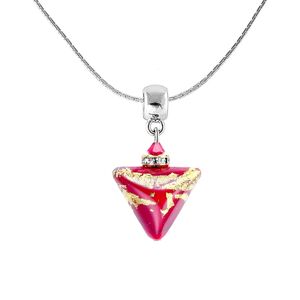 Lampglas Vášnivý náhrdelník Passionate Story Triangle s 24-karátovým zlatom v perle Lampglas NTA6
