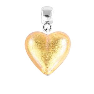 Lampglas Žiarivý prívesok Golden Heart s 24karátovým zlatom v perle Lampglas S24
