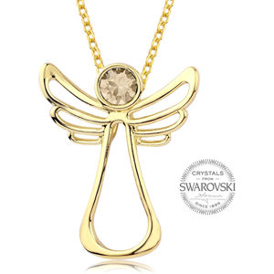 Levien Pozlátený náhrdelník s kryštálom Guardian Angel
