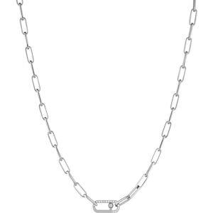 Liu.JO Elegantný oceľový náhrdelník s kryštálmi Identity LJ1795