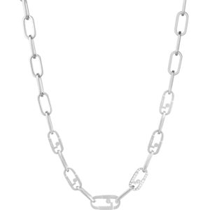 Liu Jo Pôvabný oceľový náhrdelník s kryštálmi Identity LJ1959
