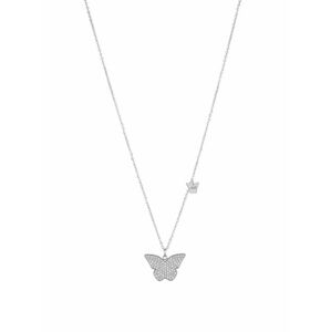 Liu.JO Pôvabný oceľový náhrdelník s motýlikmi Brilliant LJ1638