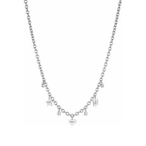 Liu Jo Štýlový oceľový náhrdelník s príveskami Brilliant LJ1648