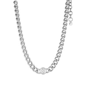 Liu Jo Výrazný oceľový náhrdelník s kryštálmi Brilliant LJ1619