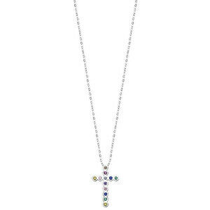 Lotus Silver Dizajnový strieborný náhrdelník s krížikom a trblietavými zirkónmi LP3248-1 / 1