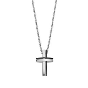 Lotus Style Oceľový náhrdelník s krížikom Men in Black LS1984-1 / 1