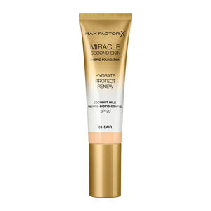 Max Factor Ošetrujúci make-up pre prirodzený vzhľad pleti Miracle Touch Second Skin SPF 20 (Hybrid Foundation) 30 ml 03 Light