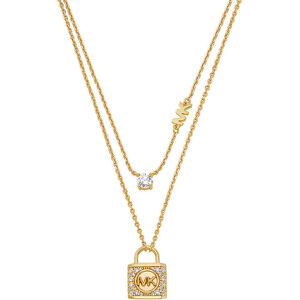 Michael Kors Originálny dvojitý pozlátený náhrdelník Kors MK MKC1630AN710