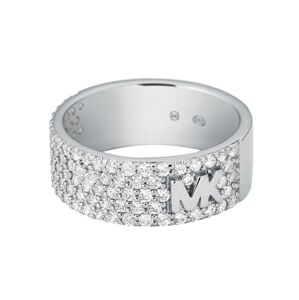 Michael Kors Trblietavý strieborný prsteň so zirkónmi MKC1555AN040 60 mm