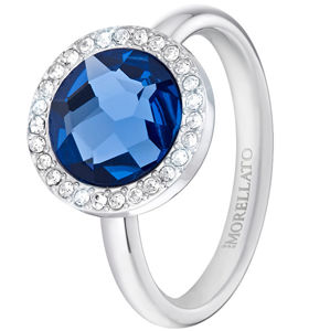 Morellato Oceľový prsteň s modrým kryštálom Essenza SAGX15 54 mm