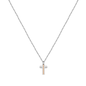 Morellato Pánsky oceľový náhrdelník s krížikom Motown SALS44