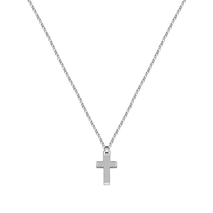 Morellato Pánsky oceľový náhrdelník s krížikom Motown SALS45
