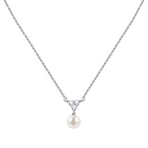 Morellato Pôvabný strieborný náhrdelník s perlou Gioia SAER50