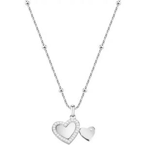 Morellato Romantický náhrdelník s dvomi srdiečkami Love SOR18