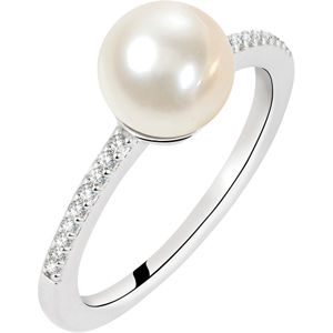 Morellato Strieborný prsteň s perlou Perla SANH070 56 mm