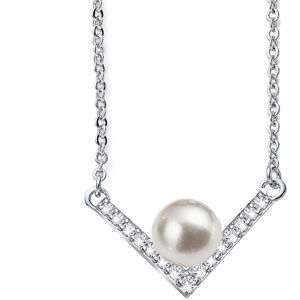 Oliver Weber Elegantný náhrdelník s perlou a kryštály Swarovski Point Pearl 12160
