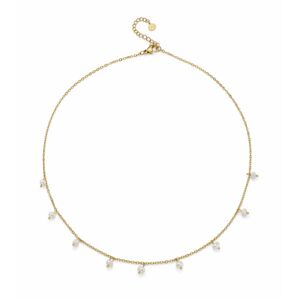 Oliver Weber Krásny pozlátený náhrdelník s perličkami Loco Silky Pearls 12313G