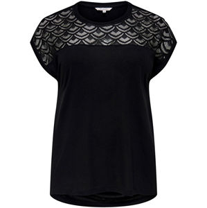 ONLY CARMAKOMA Dámske tričko CARFLAKE Regular Fit 15197908 Black XL/XXL