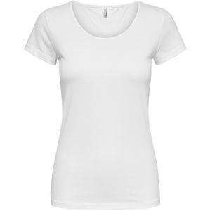 ONLY Dámske tričko ONLLIVE LOVE LIFE Tight Fit 15205059 White XL