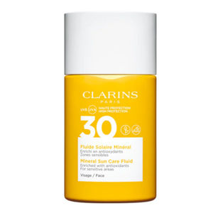 Clarins Opaľovací fluid na tvár SPF 30 ( Mineral Sun Care Fluid) 30 ml