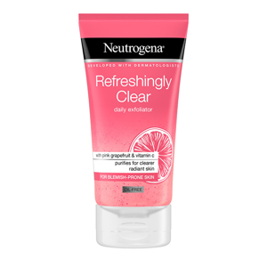Neutrogena Osviežujúci peeling s výťažkom z ružového grepu Clear & Radiant (Face Scrub) 150 ml