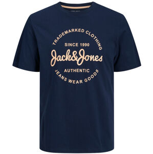 Jack&Jones Pánske tričko JJFOREST Standard Fit 12247972 Navy Blazer L