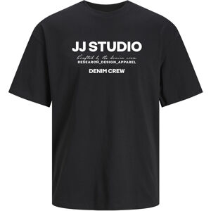 Jack&Jones Pánske tričko JJGALE Relaxed Fit 12247782 Black L