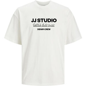 Jack&Jones Pánske tričko JJGALE Relaxed Fit 12247782 Cloud Dancer L
