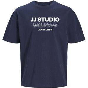 Jack&Jones Pánske tričko JJGALE Relaxed Fit 12247782 Navy Blazer S