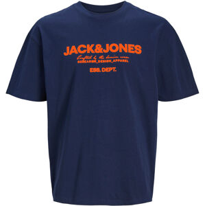 Jack&Jones Pánske tričko JJGALE Relaxed Fit 12247782 Sky Captain XL